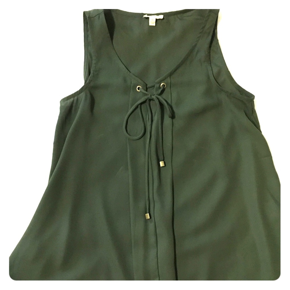 Olive green tank blouse